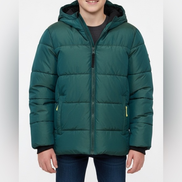 None Other - Children's Teal Puffer Jacket with Hood